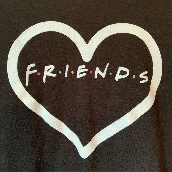 Friends black heart sweater size large - Picture 2 of 6